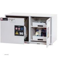 asecos Safety Storage Cabinet K-UB-90, 110 cm, drawer and...