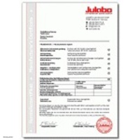 Hersteller-Prüfzertifikat für Julabo Geräte ohne...