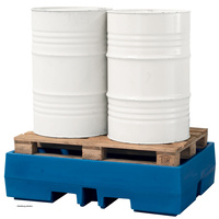 asecos Polyethylene sump pallet, 2 x 200 litre, height...