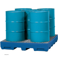 asecos Polyethylene sump pallet, 5 x 200 litre, grid...
