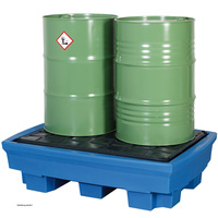 asecos Polyethylene sump pallet, 2 x 200 litre, PE...