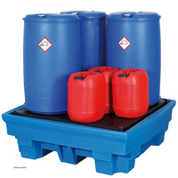 asecos Polyethylene sump pallet, 4 x 200 litre, PE...