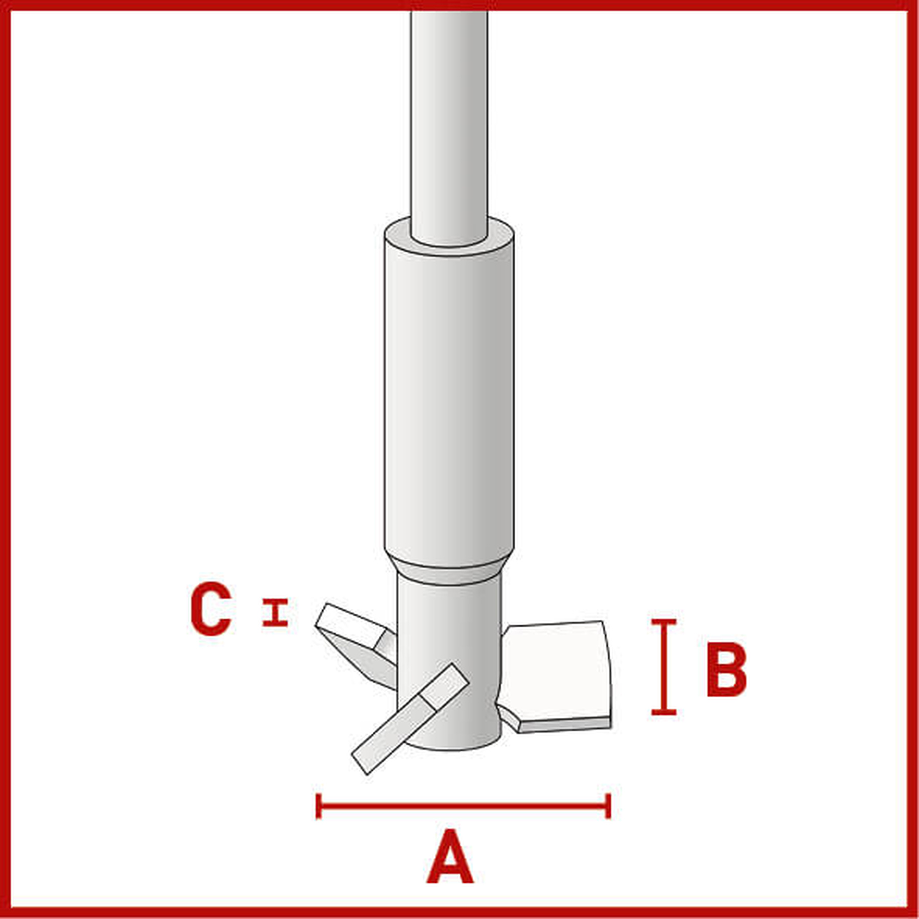BOLA Mini-Propeller Stirrer Shafts, PTFE B, 125,27