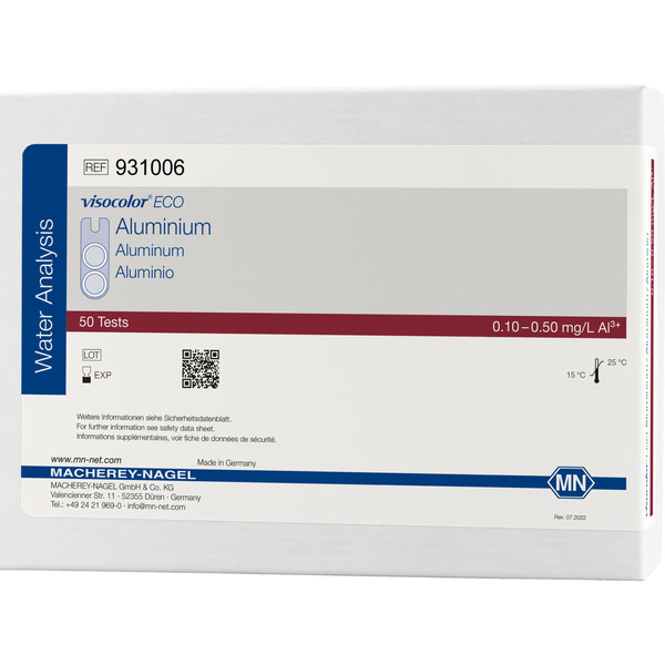 MACHEREY-NAGEL VISOCOLOR ECO Test kit Aluminium, 51,40