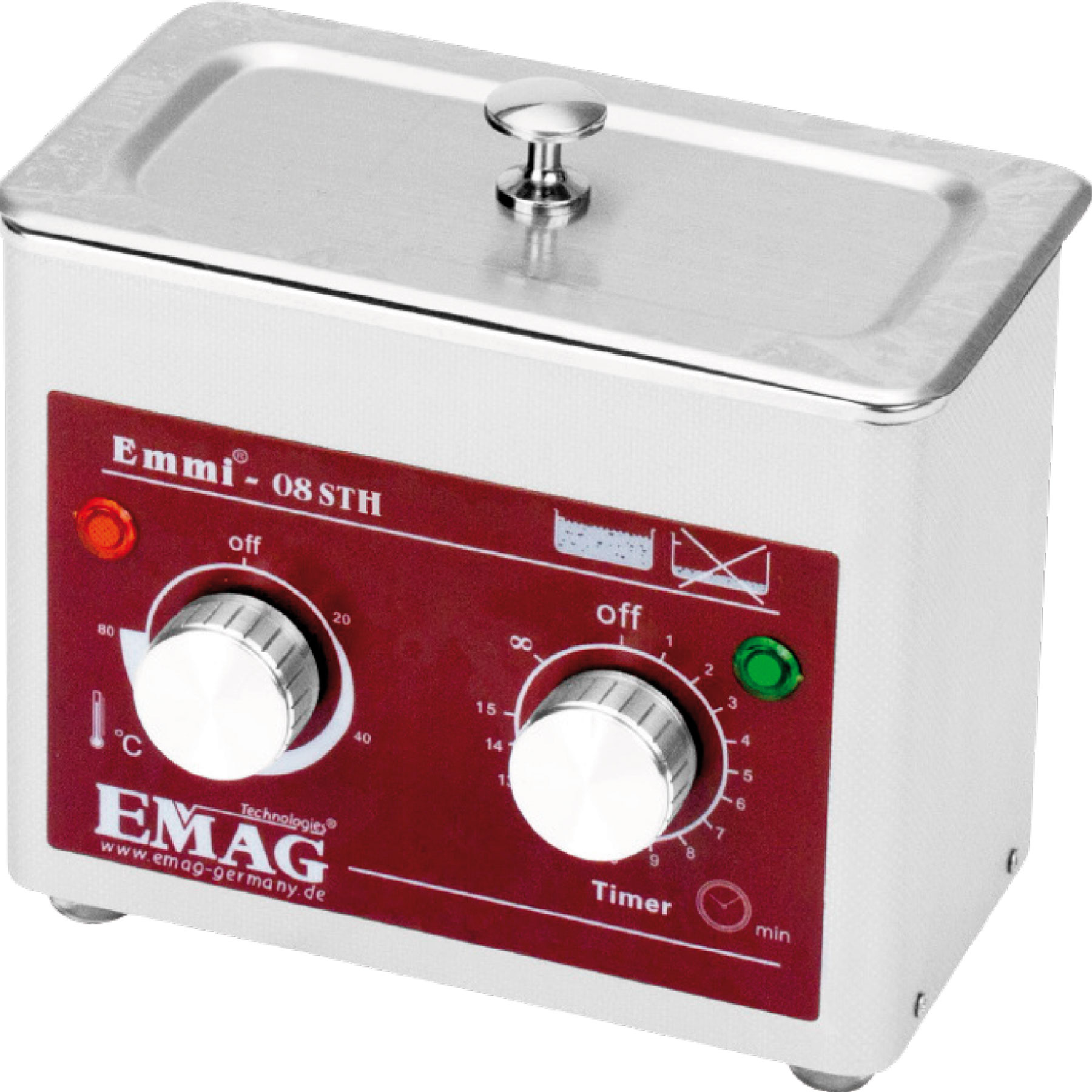 Appareil de nettoyage par ultrasons EMAG Emmi-08 STH en acier