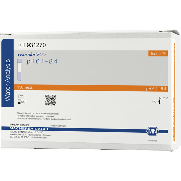 MACHEREY-NAGEL VISOCOLOR ECO Test kit pH 6.0 - 8.2 Refill, 70,90
