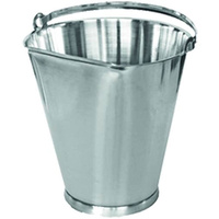 KUHN stainless steel bucket 15 l, flattened on one side