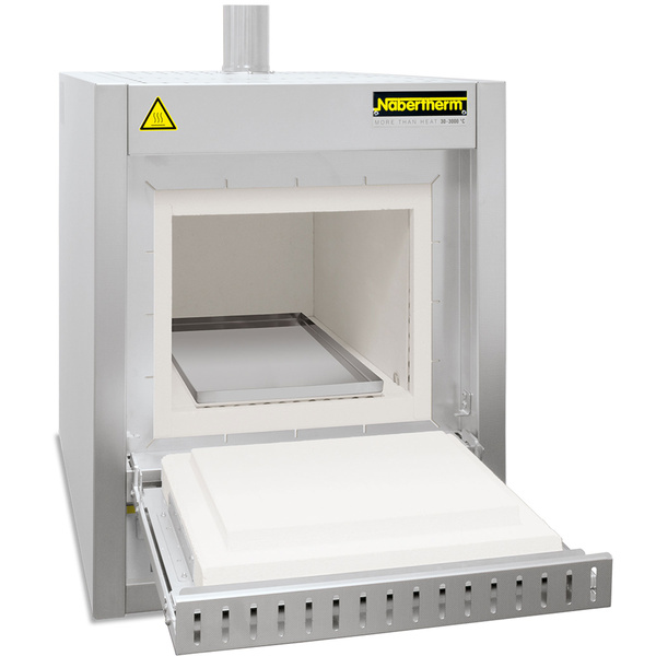 Horno de cenizas Nabertherm con limpieza de gases de combusti&oacute;n integrada, con puerta abatible