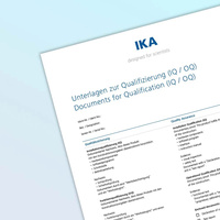 IKA factory calibration certificates LAB
