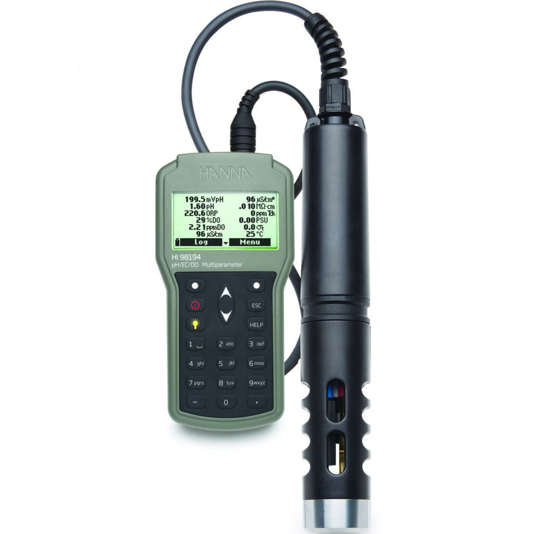 Timberline Instruments Multiparameter Hanna Instruments multiparameter meter pH/conductivity/DO HI98194 4 m ...