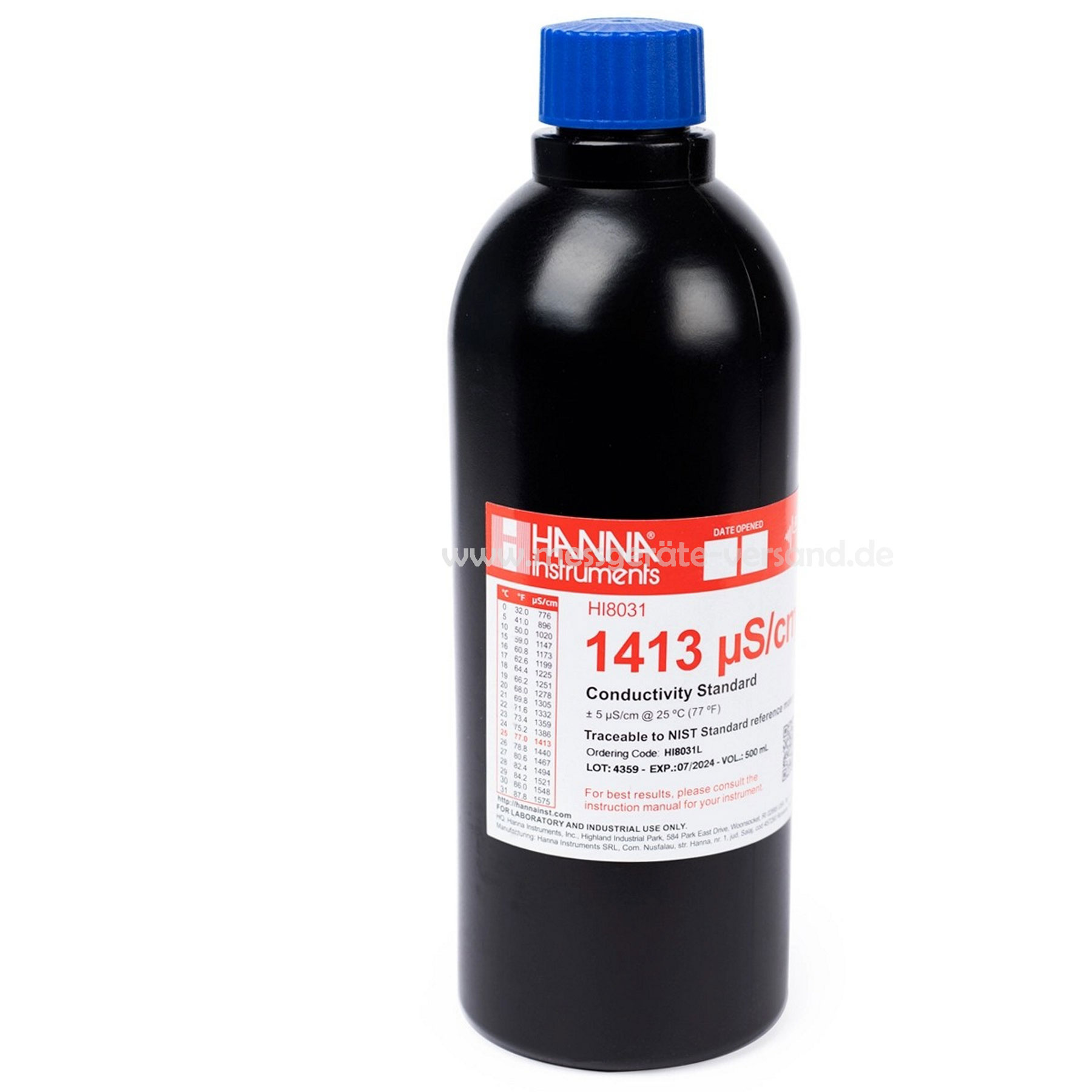 Conductivity solution in 500 ml FDA bottle, 32,00