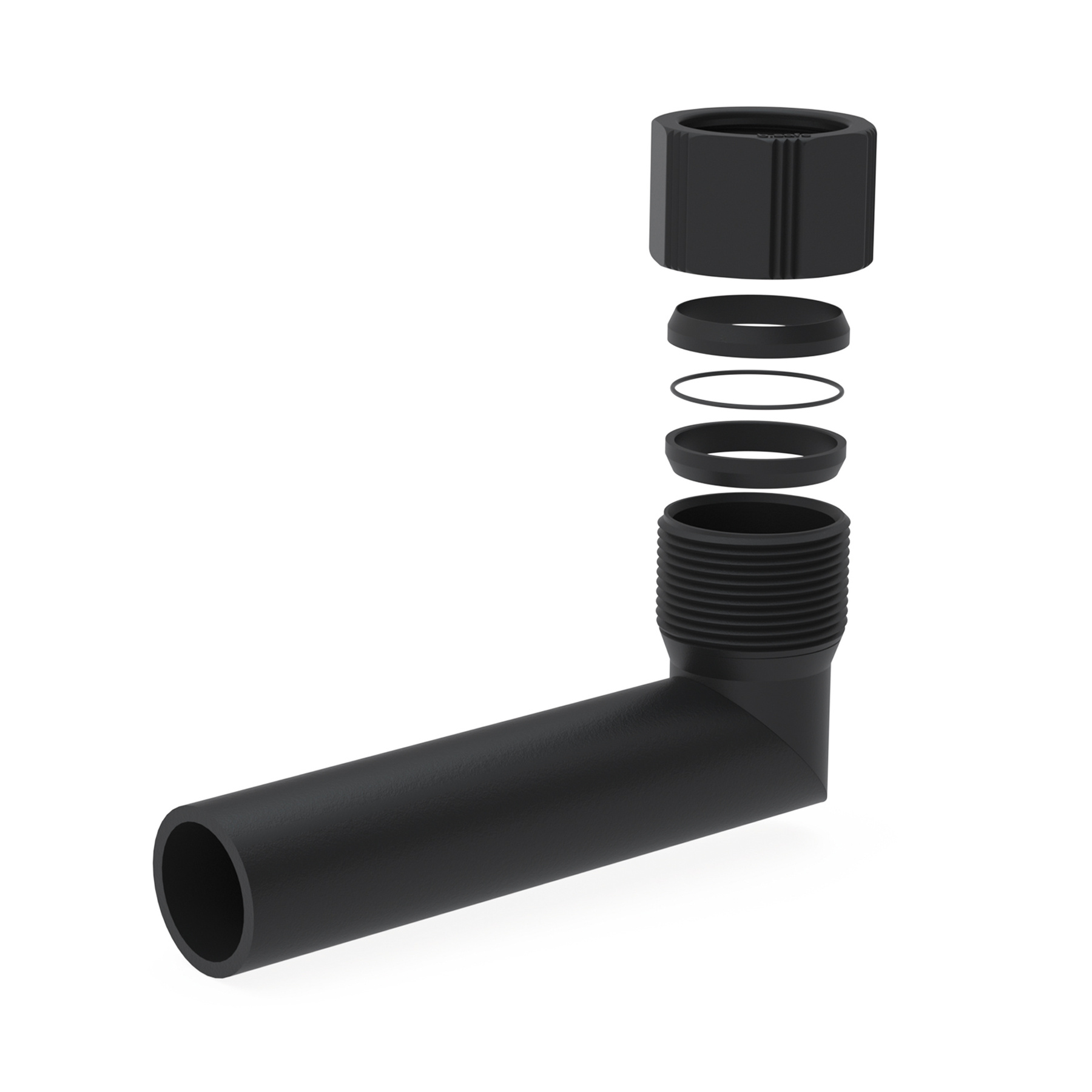 Connection Pipe Complete b.safe elbow connection pipe for waste pipe, 88,81