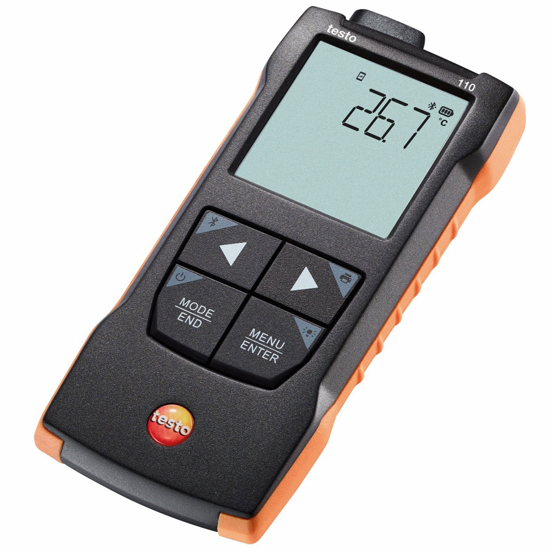Testo 110, 1-Kanal NTC- und Pt100-Temperaturmessgerät mit App-Anbindung Testo 110, 1-Kanal NTC- und Pt100-Temperaturmessgerät mit App-Anbindung