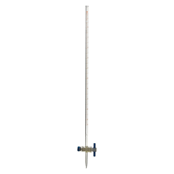 Bureta Labbox con grifo recto de PTFE, clase A