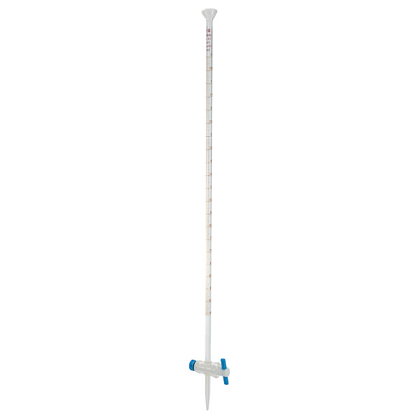 Bureta Labbox com torneira direita em PTFE e abertura em...