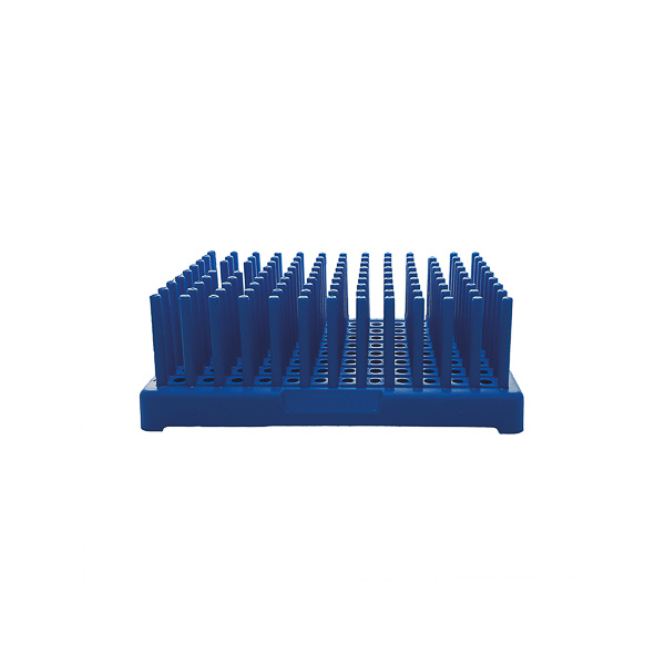 Labbox rod test tube rack, PP, blue, 12,56