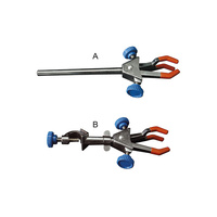 Labbox stand clamp, two adjusting screws, three-finger type