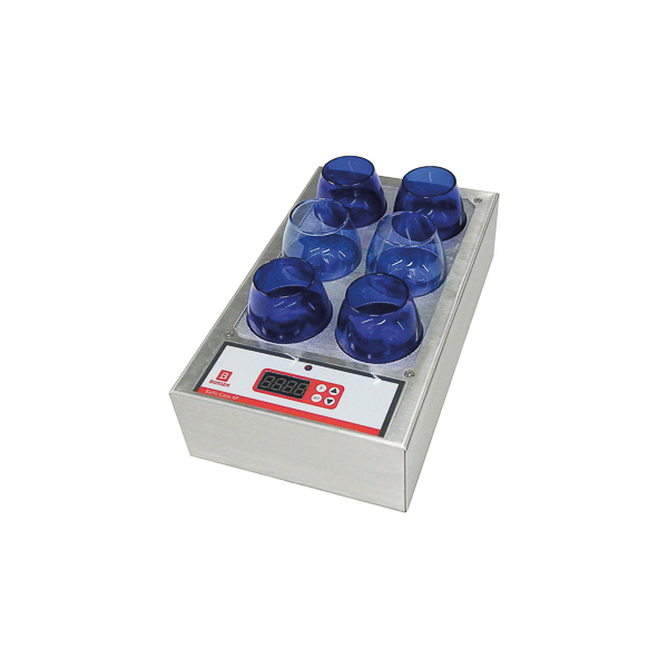 Labbox water bath for tasting beakers for oils, 6 positions