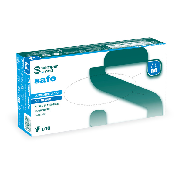 SEMPERMED Guanti da esame sicuri al nitrile 100 pz.